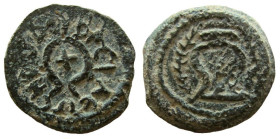 Judaea. Herod the Great, 40-4 BC. AE 2 Prutot.