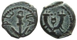 Judaea. Herod the Great, 40-4 BC. AE Prutah. Jerusalem mint.