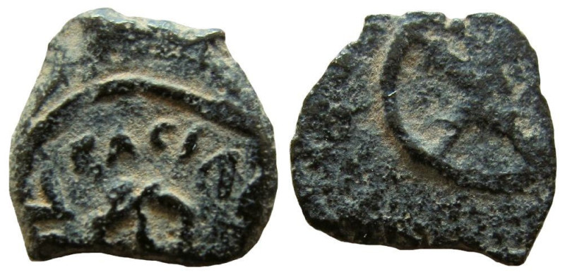 Judaea. Herod the Great, 40-4 BC. AE Half Prutah. Jerusalem mint.

Weight: 0.5...