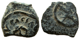 Judaea. Herod the Great, 40-4 BC. AE Half Prutah. Jerusalem mint.