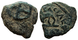 Judaea. Herod the Great, 40-4 BC. AE Half Prutah. Jerusalem mint.