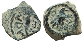 Judaea. Herod the Great, 40-4 BC. AE Half Prutah. Jerusalem mint.