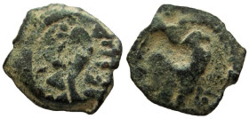 Judaea. Herod the Great, 40-4 BC. AE Half Prutah. Jerusalem mint.