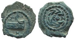 Judaea. Herod Archelaus, 4 BC-6 AD. AE Half Prutah. Jerusalem mint.