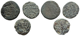Judaea. Herod III Antipas, 4BC.- 39 AD. Lot of 3 AEs. Tiberias mint.