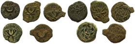 Lot of 5 AE Prutot.Valerius Gratus, 15-26 AD.