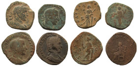 Lot of 4 AE Sestertii.