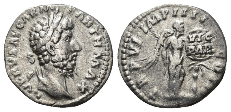 IMPERIO ROMANO. LUCIO VERO. Denario. Roma (166). A/ Cabeza laureada a der.; L VE...