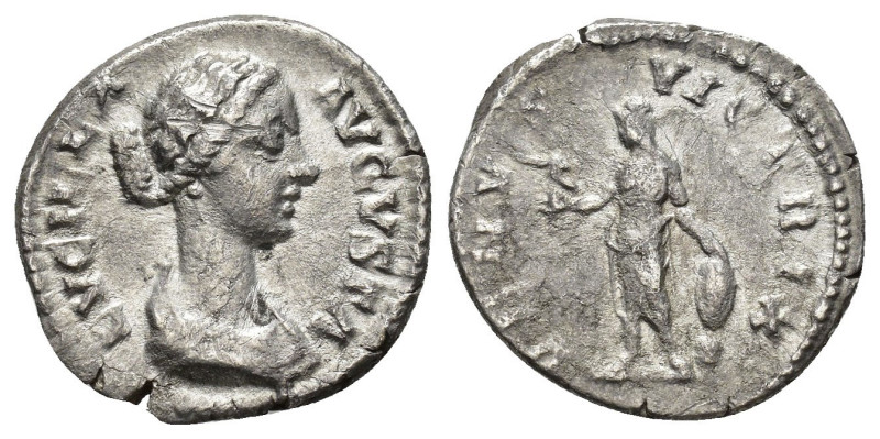 IMPERIO ROMANO. LUCILA. Denario. Roma (164-180). A/ Busto drapeado a der.; LVCIL...