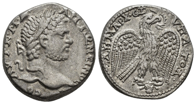 IMPERIO ROMANO. CARACALLA. Tetradracma. Carrhae (215-217). A/ Cabeza laureada a ...