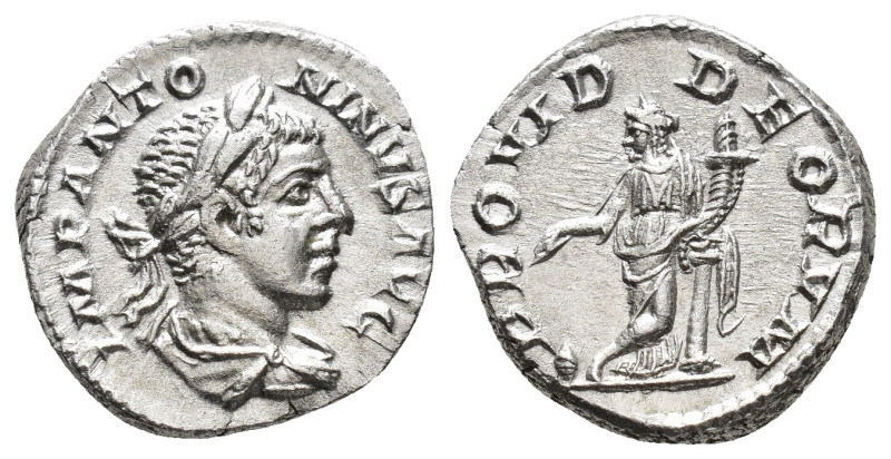 IMPERIO ROMANO. HELIOGÁBALO. Denario. Roma (218-220). A/ Busto laureado y drapea...