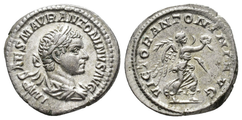 IMPERIO ROMANO. HELIOGÁBALO. Denario. Roma (218-222). A/ Busto laureado y drapea...