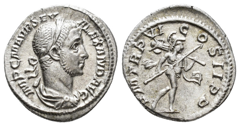 IMPERIO ROMANO. ALEJANDRO SEVERO. Denario. Roma (227). A/ Busto laureado y drape...