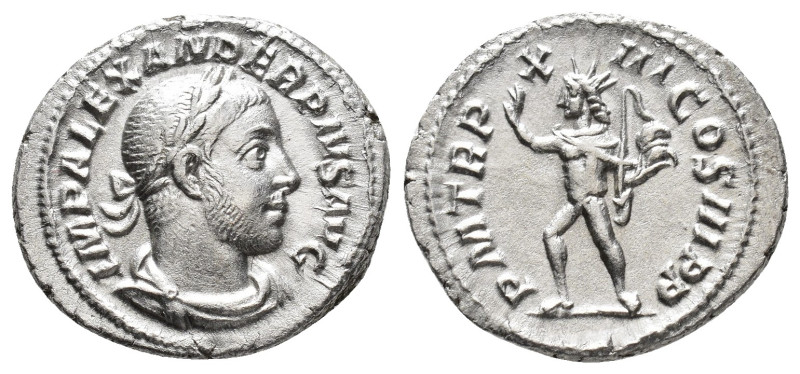 IMPERIO ROMANO. ALEJANDRO SEVERO. Denario. Roma (234). A/ Busto laureado y drape...