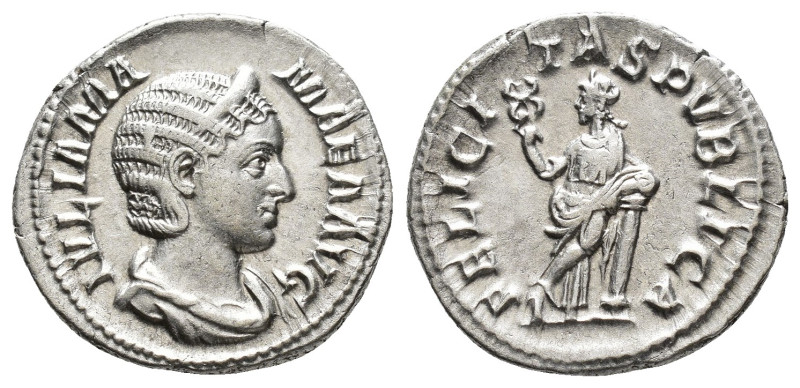 IMPERIO ROMANO. JULIA MAMEA. Denario. Roma (225-235). A/ Busto drapeado y diadem...