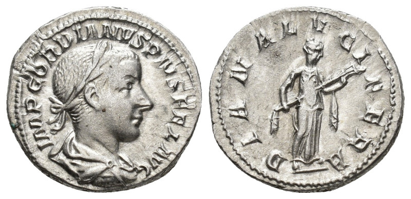 IMPERIO ROMANO. GORDIANO III. Denario. Roma (241). A/ Busto laureado, drapeado y...