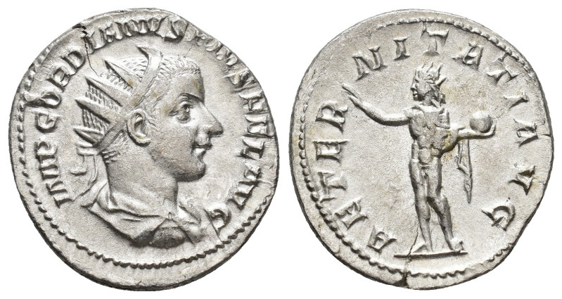 IMPERIO ROMANO. GORDIANO III. Antoniniano. Roma (241-243). A/ Busto radiado y dr...