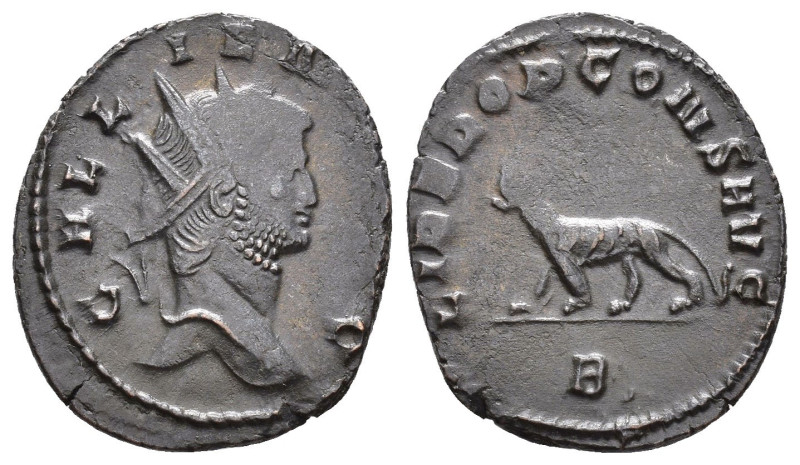 IMPERIO ROMANO. GALIENO. Antoniniano. Roma (267-268). A/ Cabeza radiada a der.; ...