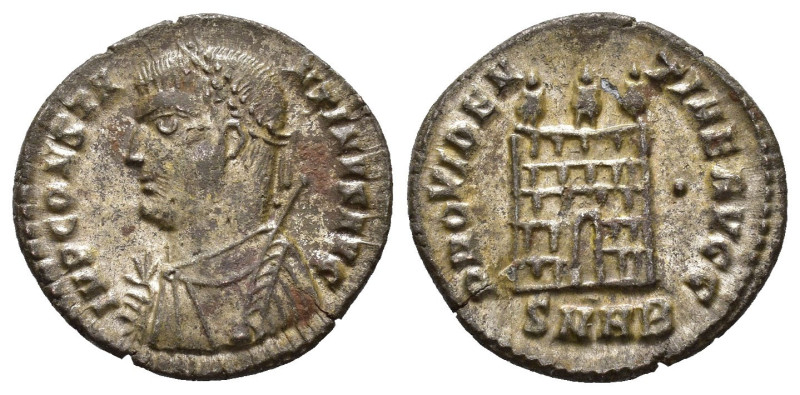 IMPERIO ROMANO. CONSTANTINO I. Follis. Heraclea (318-320). A/ Busto laureado y d...