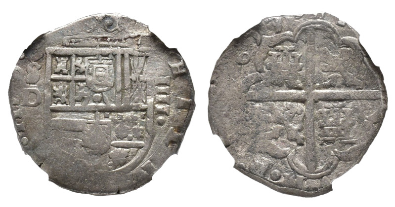 FELIPE III. 4 reales. 1617 Sevilla. D. AR. AC-821. Encapsulada NGC-VF 30. MBC+/M...