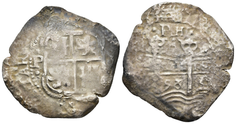 FELIPE IV. 8 reales. 1653 Potosí. E. AR 15,42 g. 39,7 mm. AC-1503. Fuertes erosi...