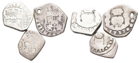 FELIPE V. Lote de 3 piezas de Guatemala: 1 real 1737J y 2 reales (2): 1736 y 1737. 1 con agujero. BC-/BC+.

Lote no sujeto a tasas de exportación