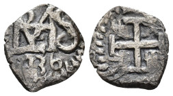 FELIPE V. 1/2 real. 1736 Potosí. AR 0,97 g. 15 mm. VI-273; AC-312. Erosiones marinas. BC+. 

Lote no sujeto a tasas de exportación