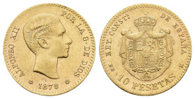 ALFONSO XII. 10 pesetas. 1878*18-78 Madrid. EMM. AR 3,21 g. 19,1 mm. VII-97; AC-65. Pequeñas marcas. MBC.
