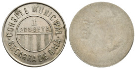 GUERRA CIVIL. Peseta. S/F. Consejo municipal de Segarra de Gaia. 0,5 g. 23,8 mm. VII-268; AC-37. Oxidaciones. MBC.