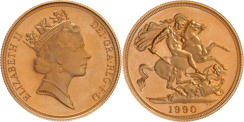 Grossbritannien
Elisabeth II., 1952-2022
2 Pounds 1990. 15,98 g. 917/1000. Pol...