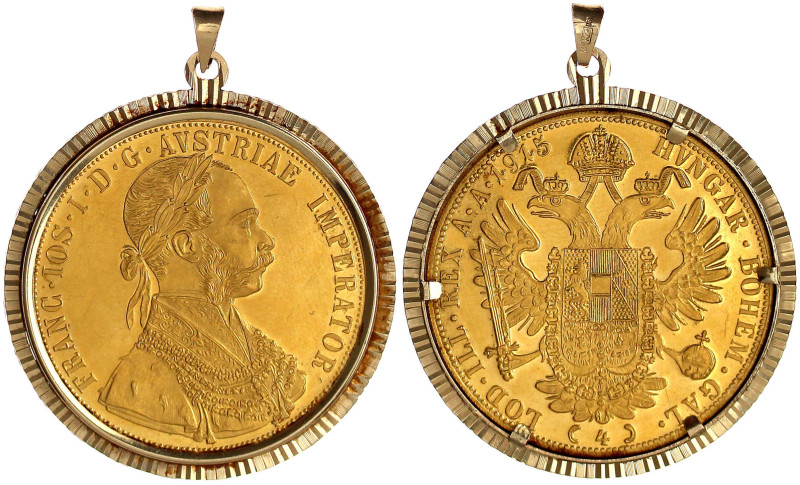 Haus Habsburg
Franz Joseph I., 1848-1916
4 Dukaten 1915. Offizielle Neuprägung...
