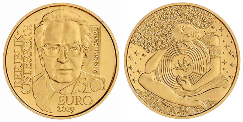 Republik Österreich
2. Republik, seit 1945
50 Euro 2019. Viktor Frankl. 7,89 g...