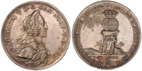 Dänemark
Frederik V., 1746-1766
Silbermedaille 1749 von Wahl. 300-Jahrfeier des Hauses Oldenburg. 41 mm; 30,85 g. fast vorzüglich, mehrere Randfehle...