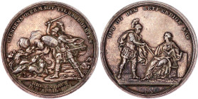 Dänemark
Christian VII., 1766-1808
Silbermedaille 1801, Kopenhagen. Von Loos, a.d. Sieg vom 2. April. 39 mm, 17,35 g. sehr schön/vorzüglich, beriebe...