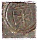 Frankreich
Ludwig XII., 1498-1514
Einseitiges, klippenförmiges Messing-Münzgewicht zum Ecu d'or au soleil. 3,1 g. sehr schön, selten