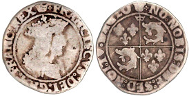 Frankreich
Franz I., 1515-1547
Teston du Dauphine o.J., Cremieu. Mzz. Krone in Umschrift auf beiden Seiten. schön, sehr selten. Duplessy 821a.