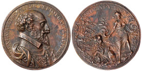 Frankreich
Heinrich IV., 1589-1610
Bronzemedaille 1607 von Dupre. Jean-Louis de Nogaret de Lavalette (1554-1642). 57 mm. sehr schön/vorzüglich. Maze...
