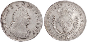 Frankreich
Ludwig XIV., 1643-1715
Ecu aux palmes 1696 D, Lyon. sehr schön. Gadoury 217.