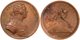 Frankreich
Ludwig XV., 1715-1774
Bronzemedaille 1735 von Duvivier, a.d. Gespräche zum Wiener Frieden. 41 mm. vorzüglich. Divo 94.