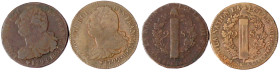 Frankreich
Ludwig XVI., 1774-1793
2 Stück: 2 Sols 1792 BB und 1793 BB, Straßburg. fast sehr schön und schön/sehr schön. Gadoury 24.