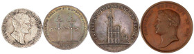 Frankreich
Napoleon I., 1804-1814, 1815
4 Stück: 2 Francs An 12 I, Limoges (selten, korrodiert), 2 versch. Silbermedaillen 1810 zur Hochzeit, Bronze...