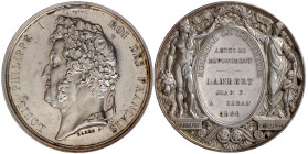 Frankreich
Louis Philippe I., 1830-1848
Silbermedaille 1846 von Barre. Innenministerium, verliehen an Jean B. Lambert aus Sedan. 38 mm; 23,12 g. vor...