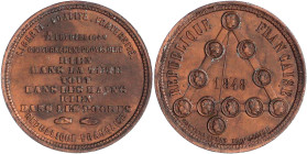 Frankreich
Zweite Republik, 1848-1852
Bronzegussmedaille 1848. A.d. provisorische Regierung. 50 mm. vorzüglich