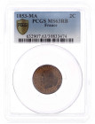 Frankreich
Napoleon III., 1852-1870
2 Centimes 1853 MA, Marseilles. PCGS Grading MS63RB. vorzüglich/Stempelglanz. Gadoury 103.
