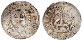 Frankreich-Straßburg, königliche Münzstätte
Otto III., 983-1002
Pfennig 983/1002. ARGE+.ITNIA Kirche / OTTODIGAREX Kreuz. gutes sehr schön. Dannenbe...