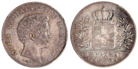 Griechenland
Otto von Bayern, 1832-1862
5 Drachmen 1833 A, Paris. sehr schön, kl. Schrötlingsfehler am Rand. Divo 10b.