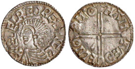Grossbritannien
Aethelred II., 978-1016
Penny, long cross type o.J. (997/1003), Northampton, Mzm. AE+DELNO. 1,37 g. gutes sehr schön. North 774. Sea...