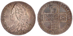 Grossbritannien
George II., 1727-1760
Halfcrown 1745, LIMA. schön/sehr schön, schöne Patina. Seaby 3695.