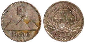 Guatemala
Republik, seit 1839
1/4 Real 1896. fast Stempelglanz, fein getöntes Prachtexemplar. Krause/Mishler 162.