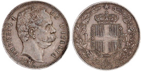 Italien
Umberto I., 1878-1900
5 Lire 1878 R. Seltener Jahrgang. gutes sehr schön. Krause/Mishler 20. Davenport. 141.